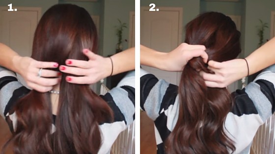 knotted ponytail 1 & 2