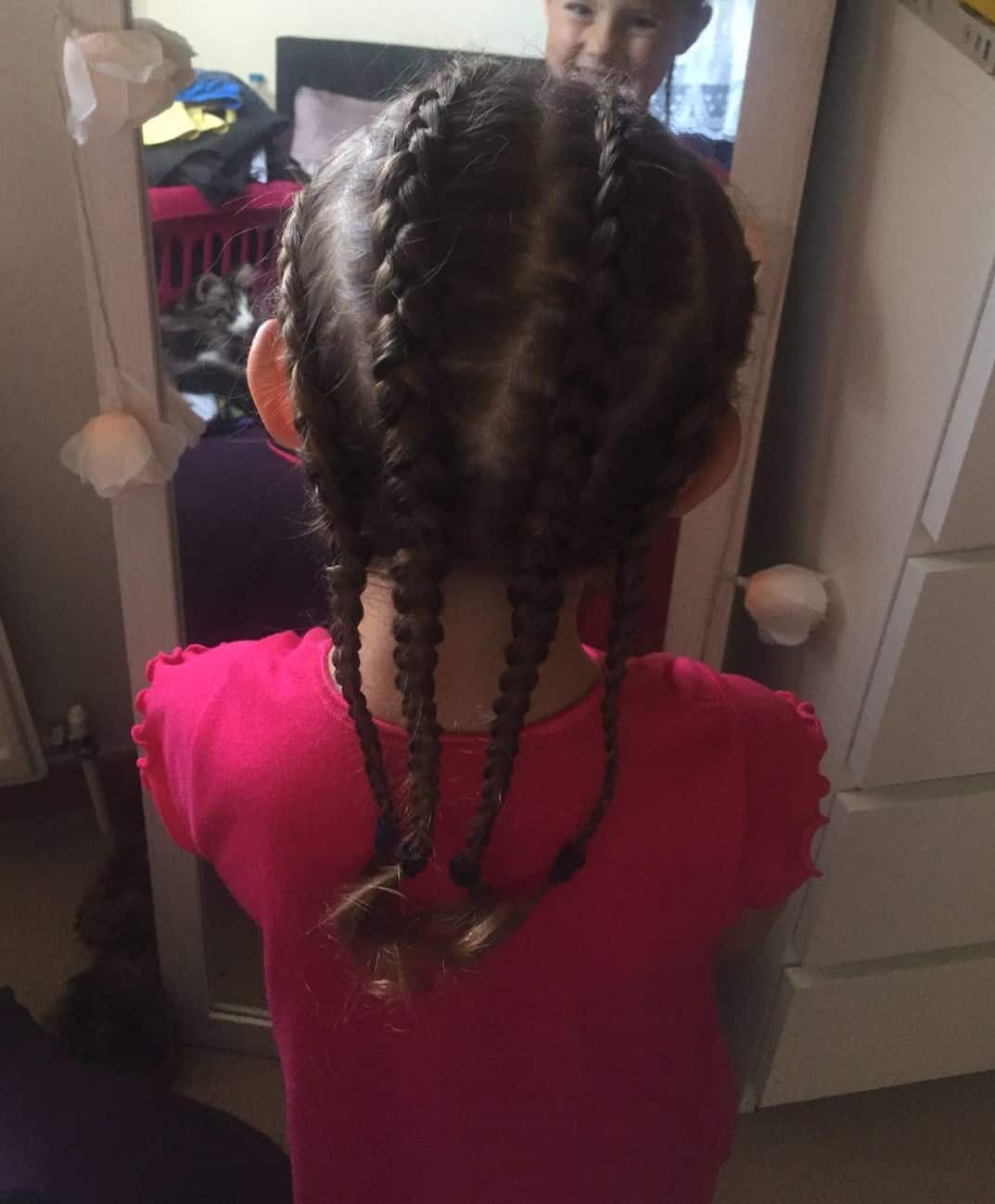 french plaits for crimped look