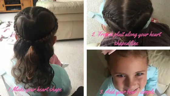 heart shaped french plait