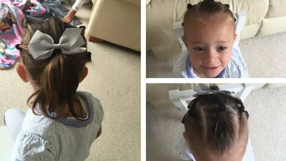 half layered ponytail