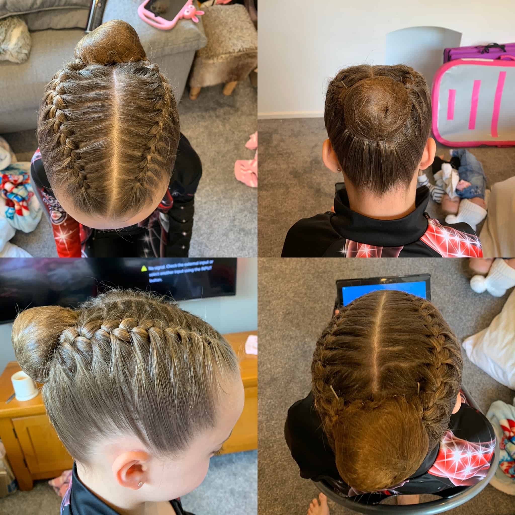 two frech plaits into a bun two frech plaits into a bun