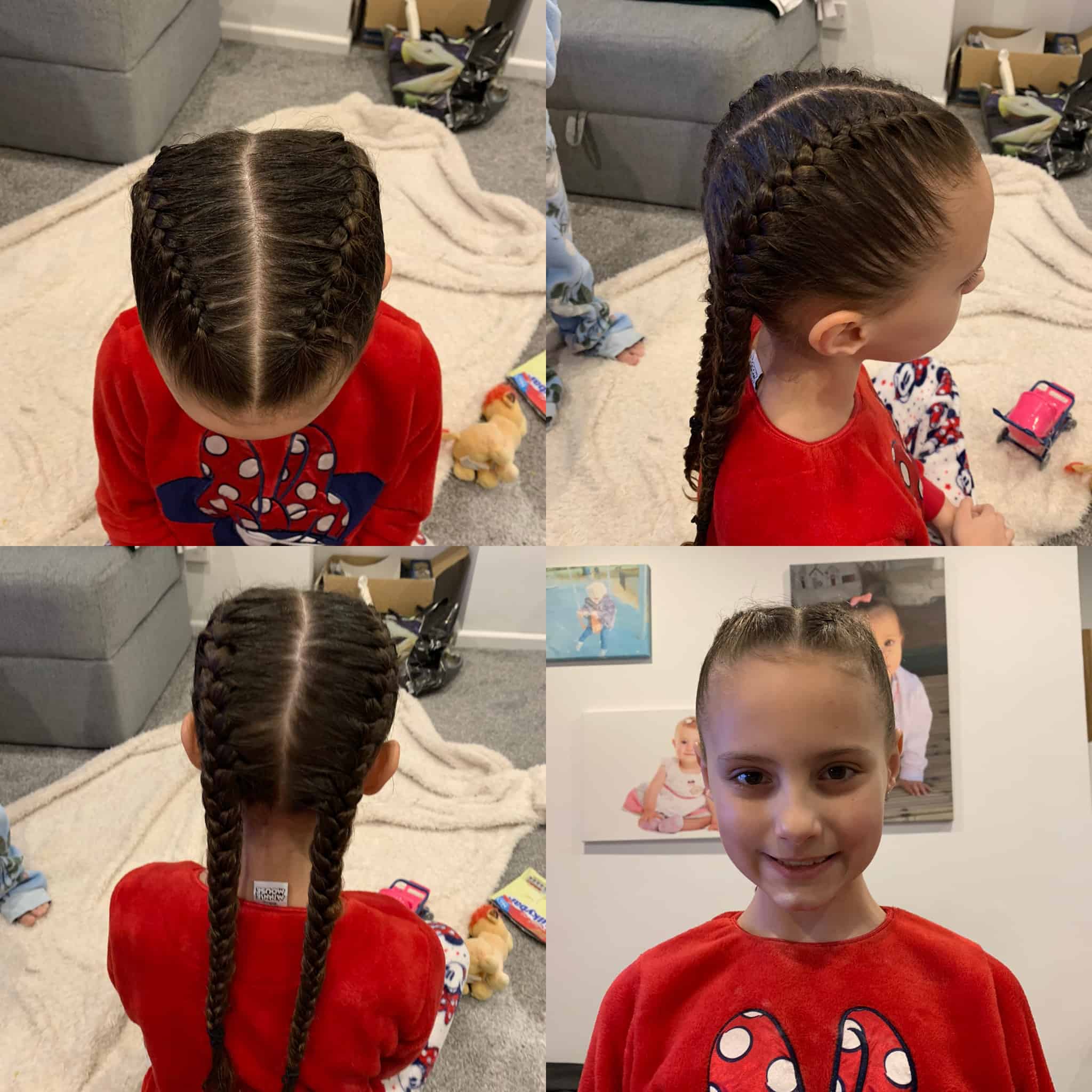 2 x french plaits 2 x french plaits