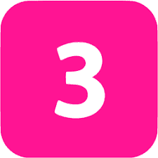 number 3 pink